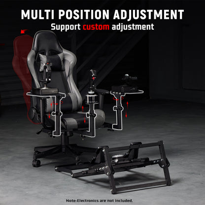 Dardoo X56 Flight Simulator Cockpit with Pedal Support, Joystick and Hotas Chair Mount, Fit for Thrustmaster A10C Hotas Warthog/Logitech X52, Multifunctional Game Chair (Electronics Not Included)