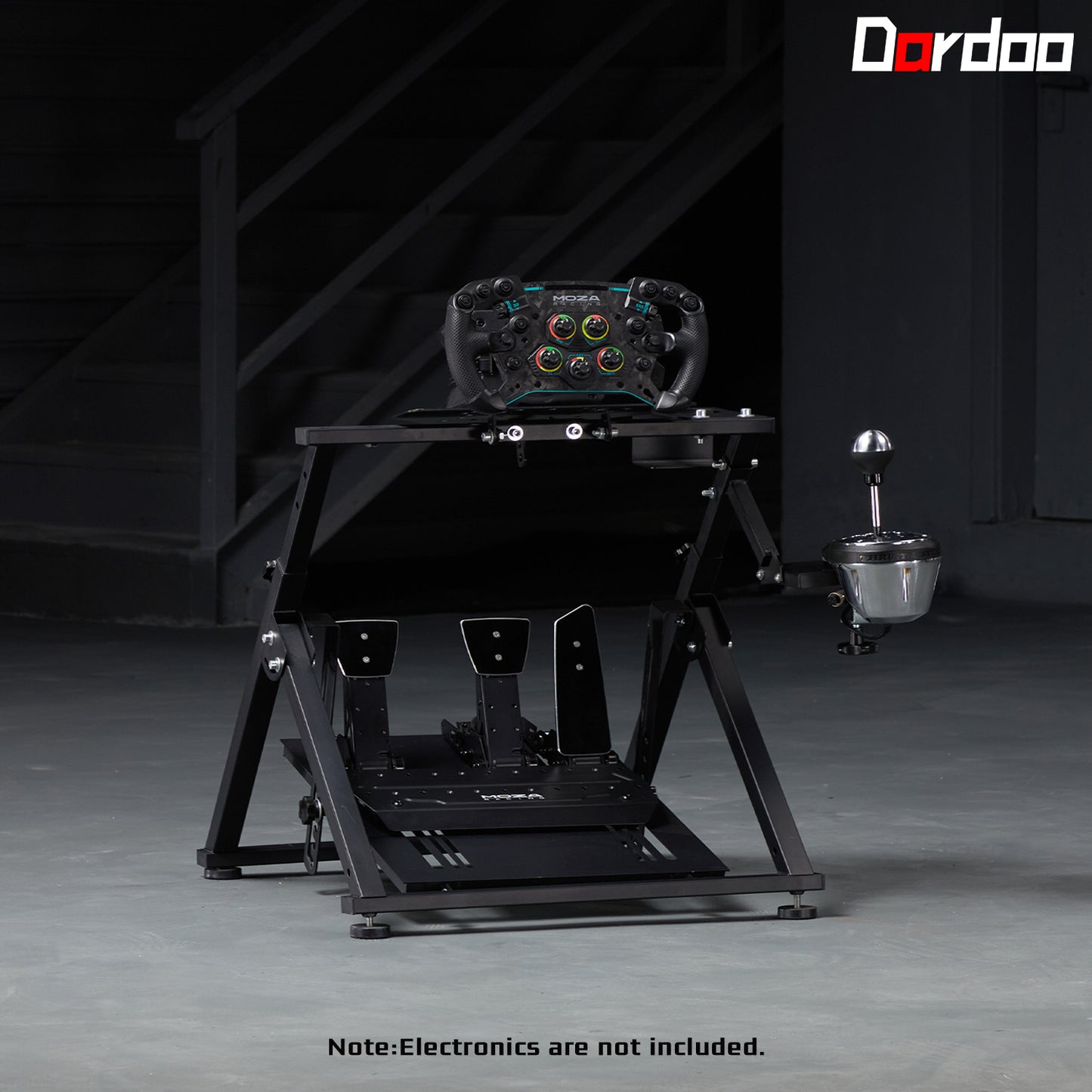 Dardoo Adjustable X Frame Racing Wheel Stand Frame Fit for Logitech G27 G25 G29 G920 T300RS T150,Foldable Racing Simulator Steering Wheel Stand Without Wheel, Shifter and Pedals