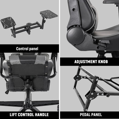 office chair pedal mount Dardoo X56 Flight Simulator Cockpit with Pedal Support, Joystick and H – dardoo