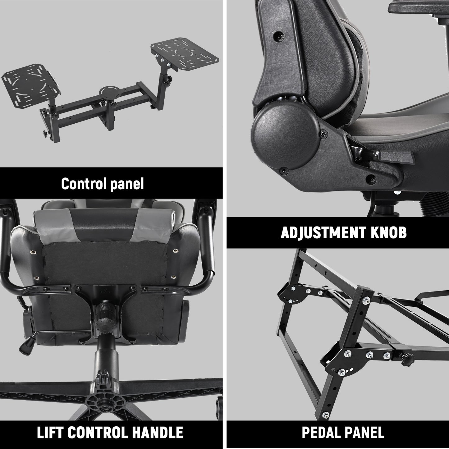 Dardoo X56 Flight Simulator Cockpit with Pedal Support, Joystick and Hotas Chair Mount, Fit for Thrustmaster A10C Hotas Warthog/Logitech X52, Multifunctional Game Chair (Electronics Not Included)