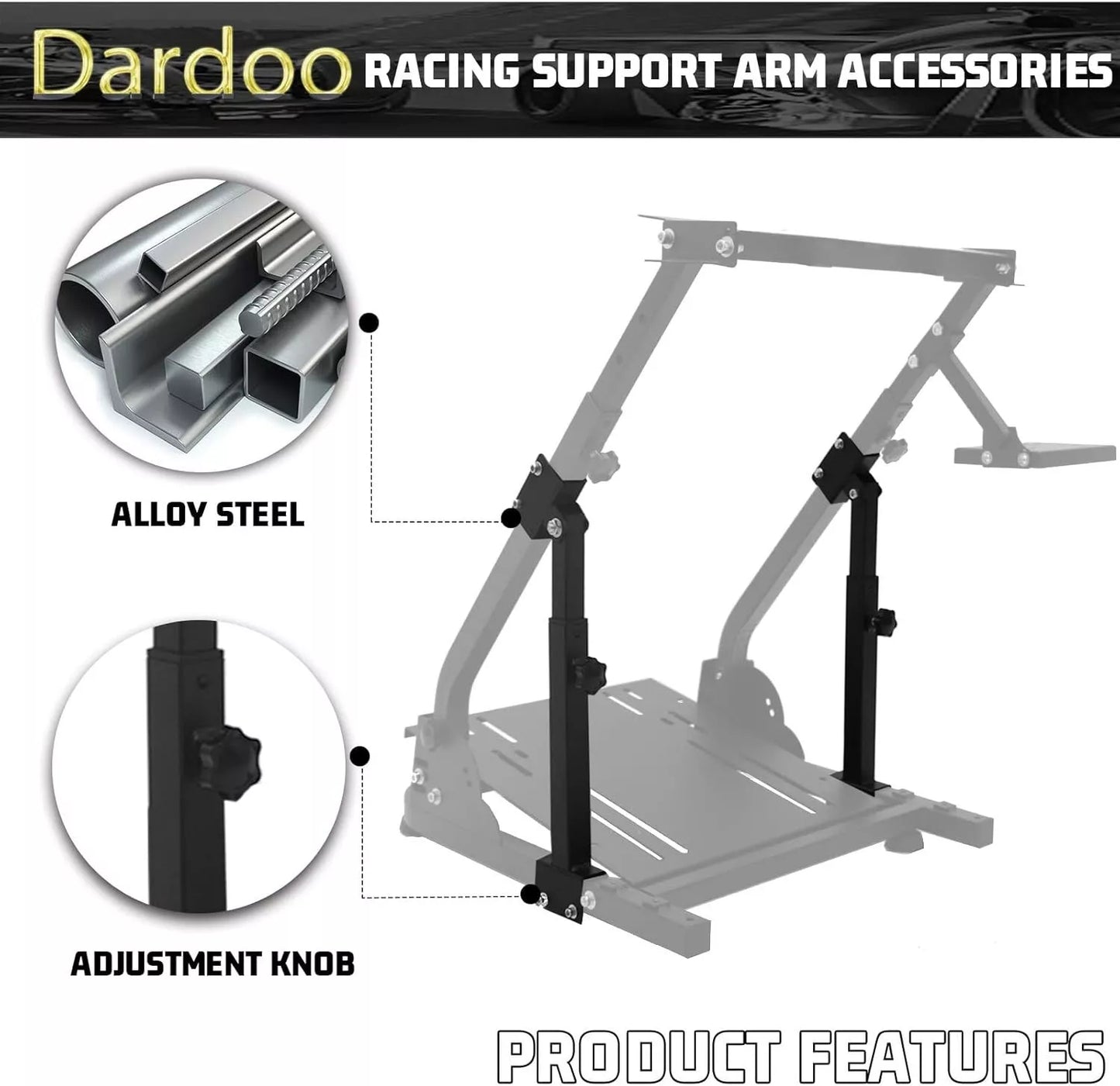 Dardoo Racing Simulation Frame Accessories, Reinforced Racing Frame, only for Some Racing Frames