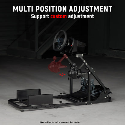 Dardoo Racing Simulator Cockpit For Alloy Steel Racing Wheel Stand Compatible for T500,T30,T300RS, FANTEC, LogitechG29,G92,G923 Steering Wheel Stand shifter Wheel and Pedal are Not Included