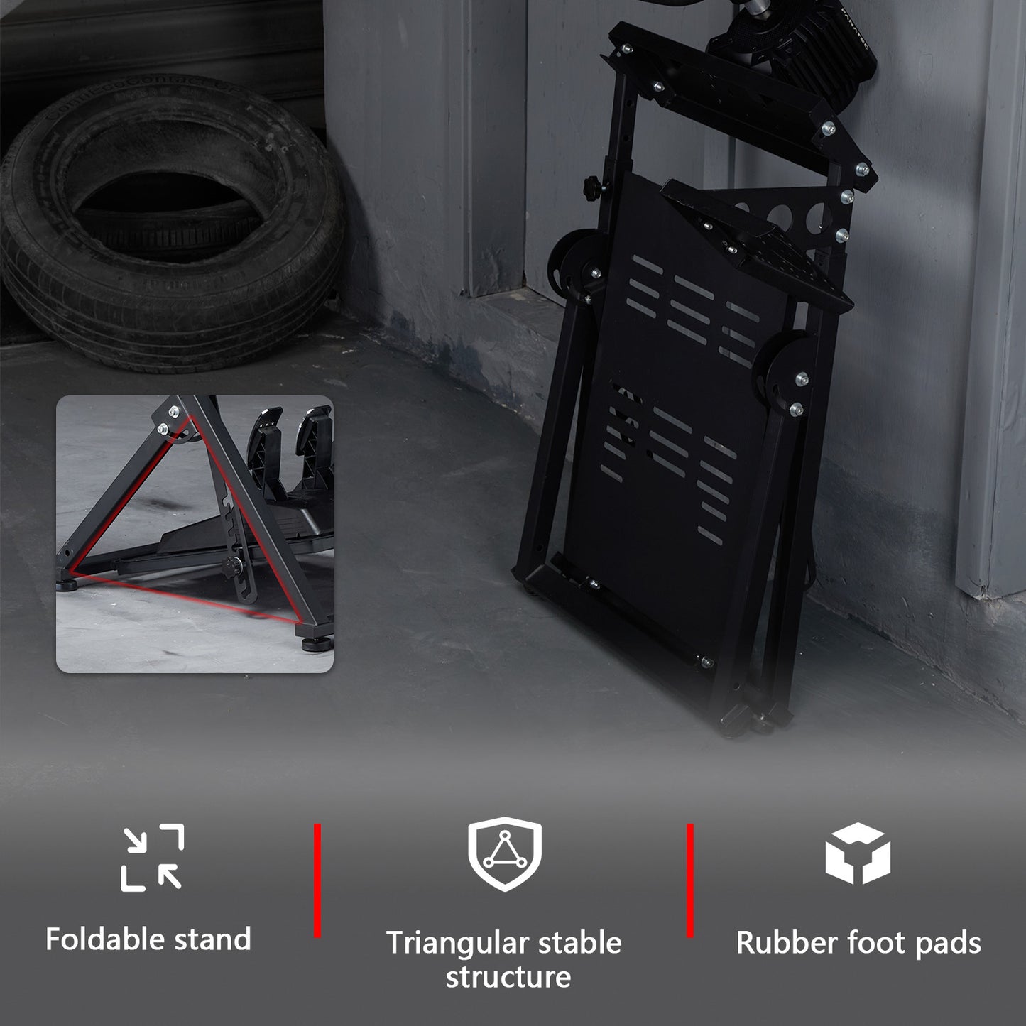 Dardoo X Shape Foldable Racing Wheel Stand Fit for Logitech G29 G920 G923 G27 G25 Thrustmaster T248 T300RS T150 T80 TX Adjustable Preinstalled Adjustable Steering Wheel Stand Excluding Electronic
