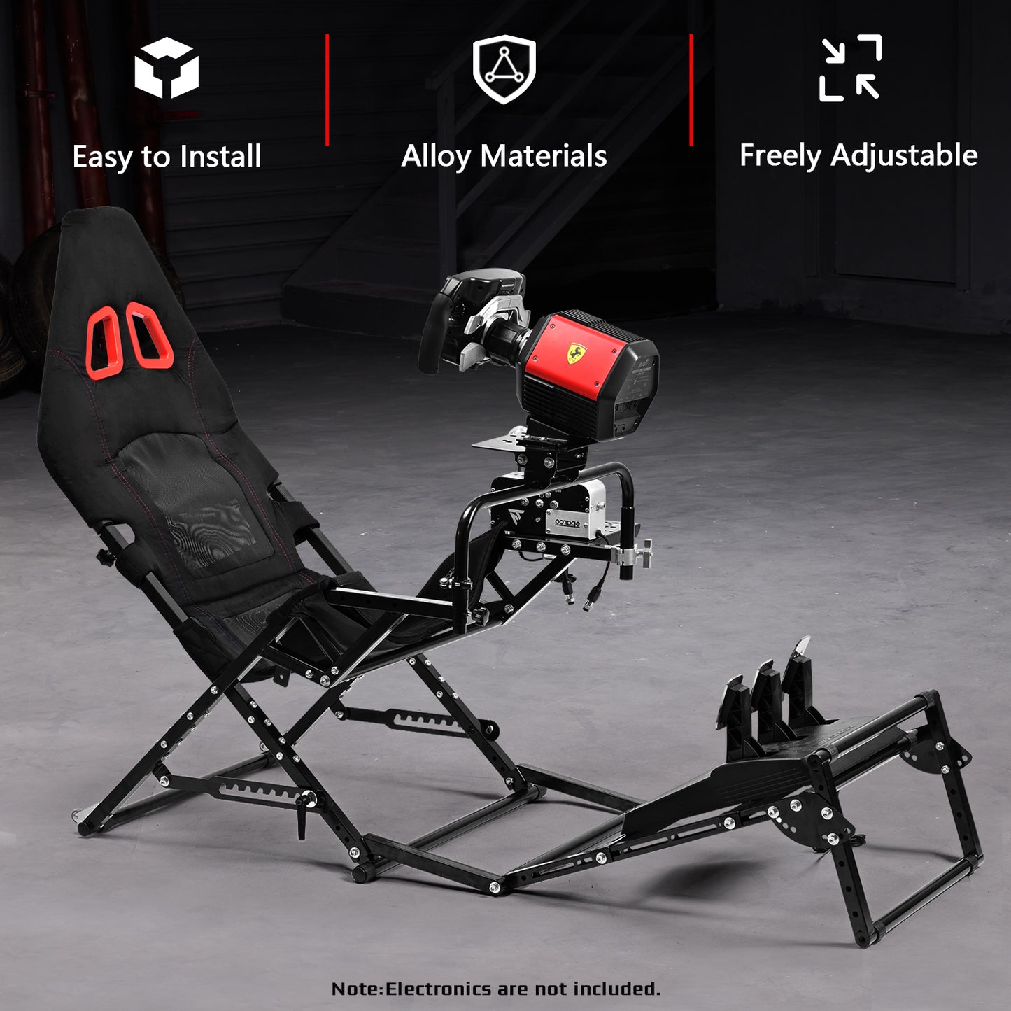 Dardoo X-Type Foldable Racing Stand丨Compatible with Logitech G29/G920/G923 and Thrustmaster T-GT II/T248/T300 Series丨Height and Angle Adjustable丨Focused Driving Experience (Does not include pedals, steering wheel, or other electronic devices)