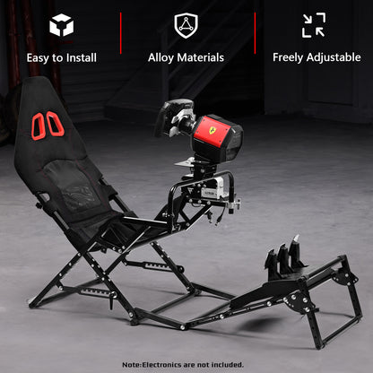 Dardoo X-Type Foldable Racing Stand丨Compatible with Logitech G29/G920/G923 and Thrustmaster T-GT II/T248/T300 Series丨Height and Angle Adjustable丨Focused Driving Experience (Does not include pedals, steering wheel, or other electronic devices)