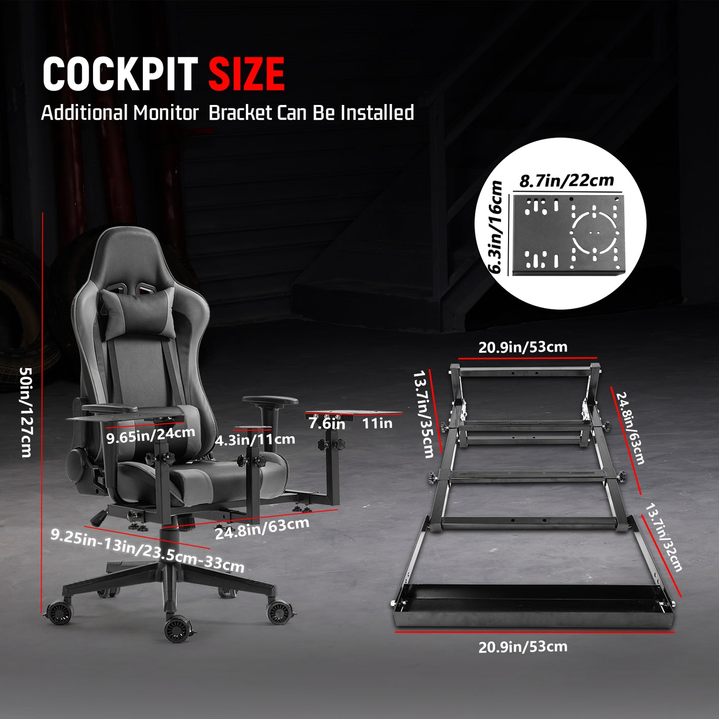 Dardoo X56 Flight Simulator Cockpit with Pedal Support, Joystick and Hotas Chair Mount, Fit for Thrustmaster A10C Hotas Warthog/Logitech X52, Multifunctional Game Chair (Electronics Not Included)