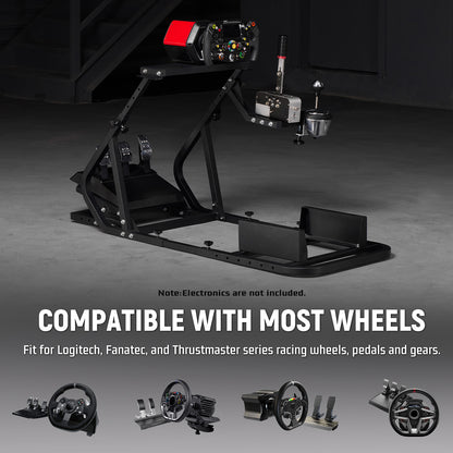 Dardoo G29 Racing Simulator Cockpit,Filly Adjustable, Fit for Logitech G920 G923,Thrustmaster T150, Playstation, PC, Adjustable Steering Wheel Stand, Not Included Steering Wheel, Shifter, Pedals