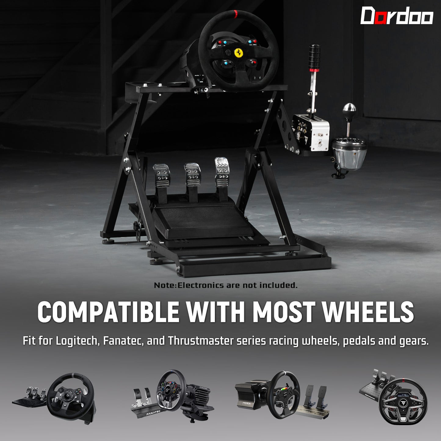Dardoo X Frame Racing Wheel Stand Foldable Adjustable Racing Simulator Steering