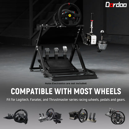 Dardoo X Frame Racing Wheel Stand Foldable Adjustable Racing Simulator Steering