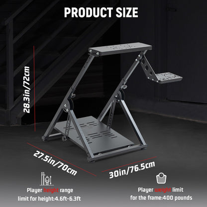 Dardoo X Shape Foldable Racing Wheel Stand Fit for Logitech G29 G920 G923 G27 G25 Thrustmaster T248 T300RS T150 T80 TX Adjustable Preinstalled Adjustable Steering Wheel Stand Excluding Electronic