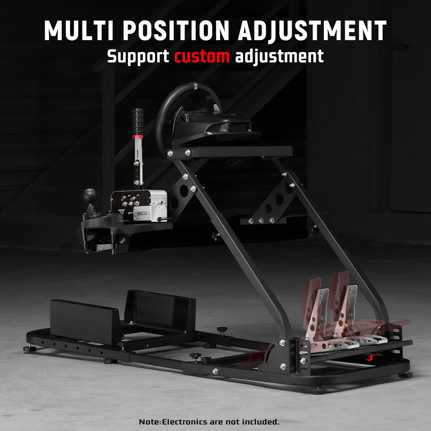 Dardoo Flight Racing Simulator Cockpit Adjustable Compatible With HOTAS Warthog, G Saitek, Logitech G920 G923, Thrustmaster T80 T150, Game Mount Without Wheel, Shifter,Seat and Pedal