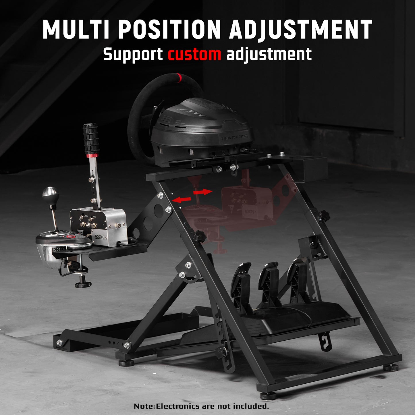 Dardoo X Frame Racing Wheel Stand Foldable Adjustable Racing Simulator Steering