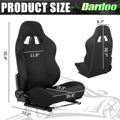 Dardoo Racing Gaming Simulator Cockpit Frame Seat with Adjustable Double Slide Adapt Gaming Simulator Cockpit Racing Wheel Stand Chair Video Game Chairs Black