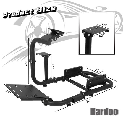 Dardoo G920 Gaming Simulator Cockpit Compatible with Logitech G27 G29 G923, Fanatec, Thrustmaster T300RS,TXRW_Base for PS4,Xbox PC, Wheel Stand Without Wheel, Pedal, Handbrake and Seat