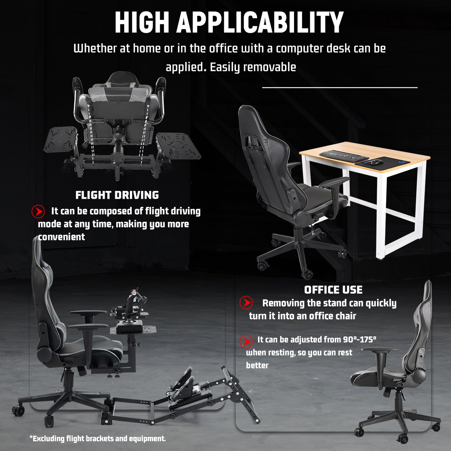 Dardoo X56 Flight Simulator Cockpit with Pedal Support, Joystick and Hotas Chair Mount, Fit for Thrustmaster A10C Hotas Warthog/Logitech X52, Multifunctional Game Chair (Electronics Not Included)