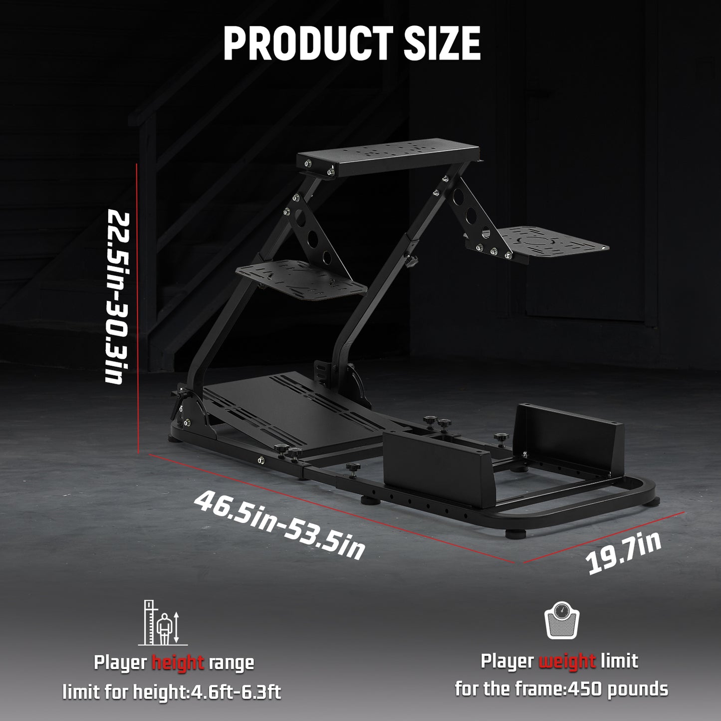 Dardoo Flight Racing Simulator Cockpit Adjustable Compatible With HOTAS Warthog, G Saitek, Logitech G920 G923, Thrustmaster T80 T150, Game Mount Without Wheel, Shifter,Seat and Pedal
