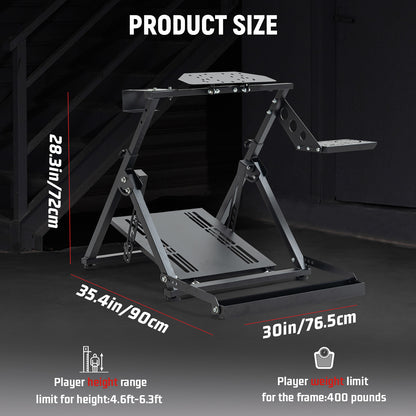 Dardoo X Frame Racing Wheel Stand Foldable Adjustable Racing Simulator Steering