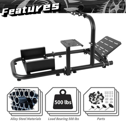 Dardoo Racing Simulator Cockpit Frame Compatible with Logitech G25 G27 G29 G920 G923, Fanatec, Thrustmaster T300RS T500R Racing Wheel Stand,Without Wheel,Seat, Pedal and Handbrake