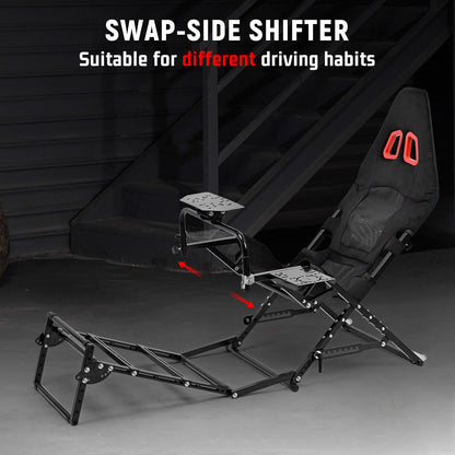 Dardoo X-Type Foldable Racing Stand丨Compatible with Logitech G29/G920/G923 and Thrustmaster T-GT II/T248/T300 Series丨Height and Angle Adjustable丨Focused Driving Experience (Does not include pedals, steering wheel, or other electronic devices)