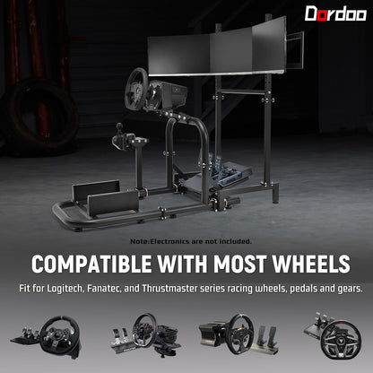 Dardoo G920 Racing Simulator Cockpit with Triple Monitor Stand Fit for all Logitech G29 G920, for Thrustmaster for Xbox, Includes only Cockpit, and Monitor Stand