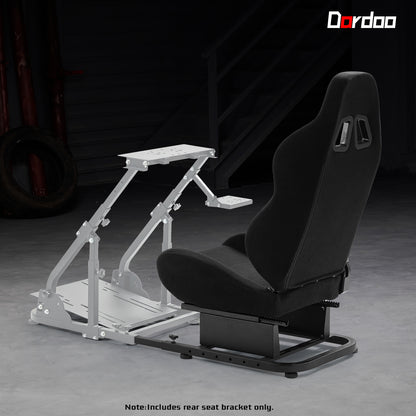 Dardoo Racing Simulator Cockpit Seat with Black Seat and Bolts Suitable Adjustable Portable Sim Gaming Frame Stand Real Driving & Flying Simulation Split Cockpit