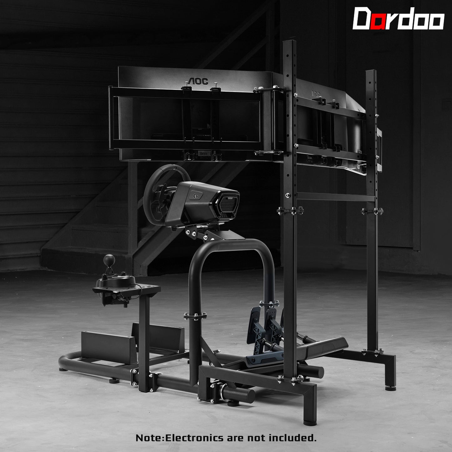 Dardoo G920 Racing Simulator Cockpit with Triple Monitor Stand Fit for all Logitech G29 G920, for Thrustmaster for Xbox, Includes only Cockpit, and Monitor Stand
