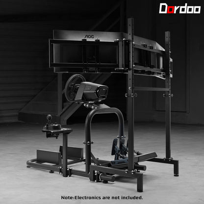 Dardoo G920 Racing Simulator Cockpit with Triple Monitor Stand Fit for all Logitech G29 G920, for Thrustmaster for Xbox, Includes only Cockpit, and Monitor Stand