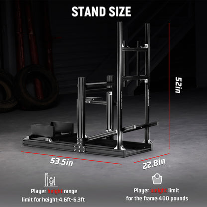 Dardoo 4080 Aluminum Profile Racing Simulator Cockpit with Monitor Mount, Unlimited Adjustment, Fit for Thrustmaster, Fanatec, Moza, Logitech G29 GPro, Not Include Steering Wheel,Pedals,Handbrake