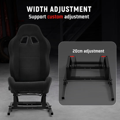 Dardoo Racing Simulator Cockpit Seat with Black Seat and Bolts Suitable Adjustable Portable Sim Gaming Frame Stand Real Driving & Flying Simulation Split Cockpit