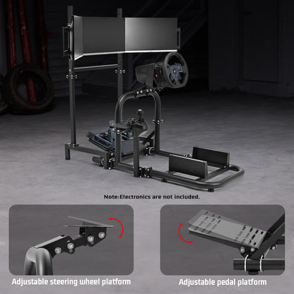 Dardoo G920 Racing Simulator Cockpit with Triple Monitor Stand Fit for all Logitech G29 G920, for Thrustmaster for Xbox, Includes only Cockpit, and Monitor Stand