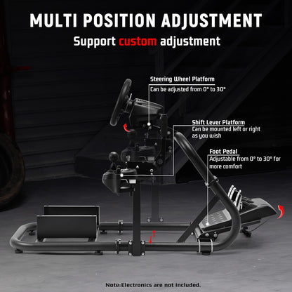 Dardoo G920 Racing Simulator Cockpit Adjustable Fits for Logitech G29 G920 G923, Thrustmaster T300RS TX, Fanatec PC PS4 Xbox, Stable Sim Racing Rig Without Wheel, Pedal and Handbrake