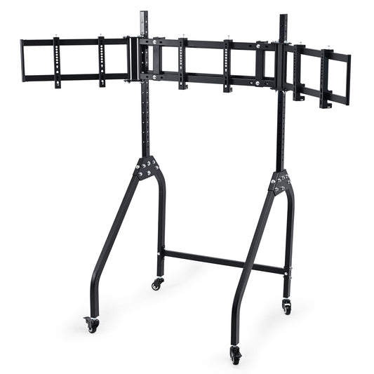 Dardoo Ultra-stable Triple Monitor Stand for Racing Simulator Cockpit, Compatible with 27-inch and 32-inch Monitors,  Immersive Visual Experience