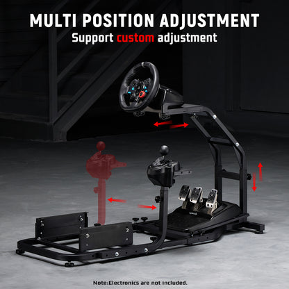 Dardoo Racing Simulator Cockpit Adjustable Fits for Logitech G27 G29 G920 G923, Thrustmaster T300, Fanatec Driving Steering Wheel Stand Gaming Frame, Not Included Wheel, Pedal and Seat