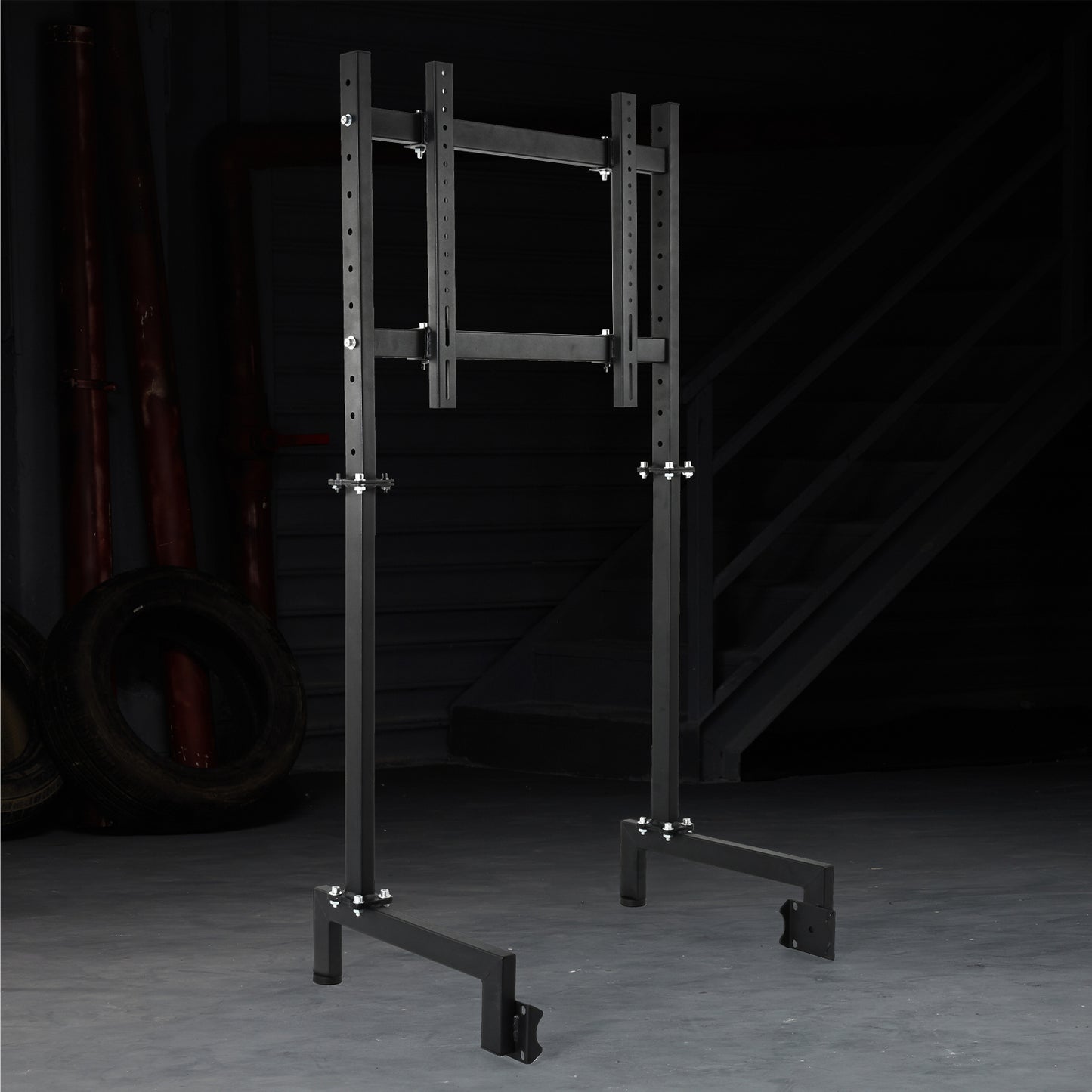 Dardoo Racing Pro Visualizer Display Stand Adjustable,Supports 27 to 65 inch Screen Racing Monitor Mount Stand, Stable Sim Racing Monitor Stand fit for Round Tube Racing Simulator Cockpit