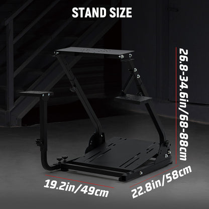 Dardoo Racing Wheel Stand Frame Foldable, Fully Adjustable, Fit for Logitech G920 G25 G27 G29 G923, Thrustmaster T80 T150 Driving Force PS4, Adjustable Sim Racing Cockpit Without Steering Wheel Shifter and Pedal