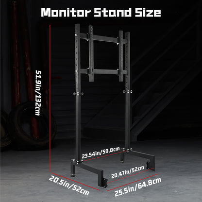 Dardoo Racing Pro Visualizer Display Stand Adjustable,Supports 27 to 65 inch Screen Racing Monitor Mount Stand, Stable Sim Racing Monitor Stand fit for Round Tube Racing Simulator Cockpit