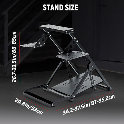 Dardoo G920 X Type Flight Racing Simulator Cockpit Frame, Adjustable, Fit for LogitechG25 G27 G29 X52 X56,Thrustmaster T248 T300 TCA, T16000 Electronics Adjustable Fight Sim Mount Pedals, Steering Wheel Handbrake , Rocker and Shifter Not Included