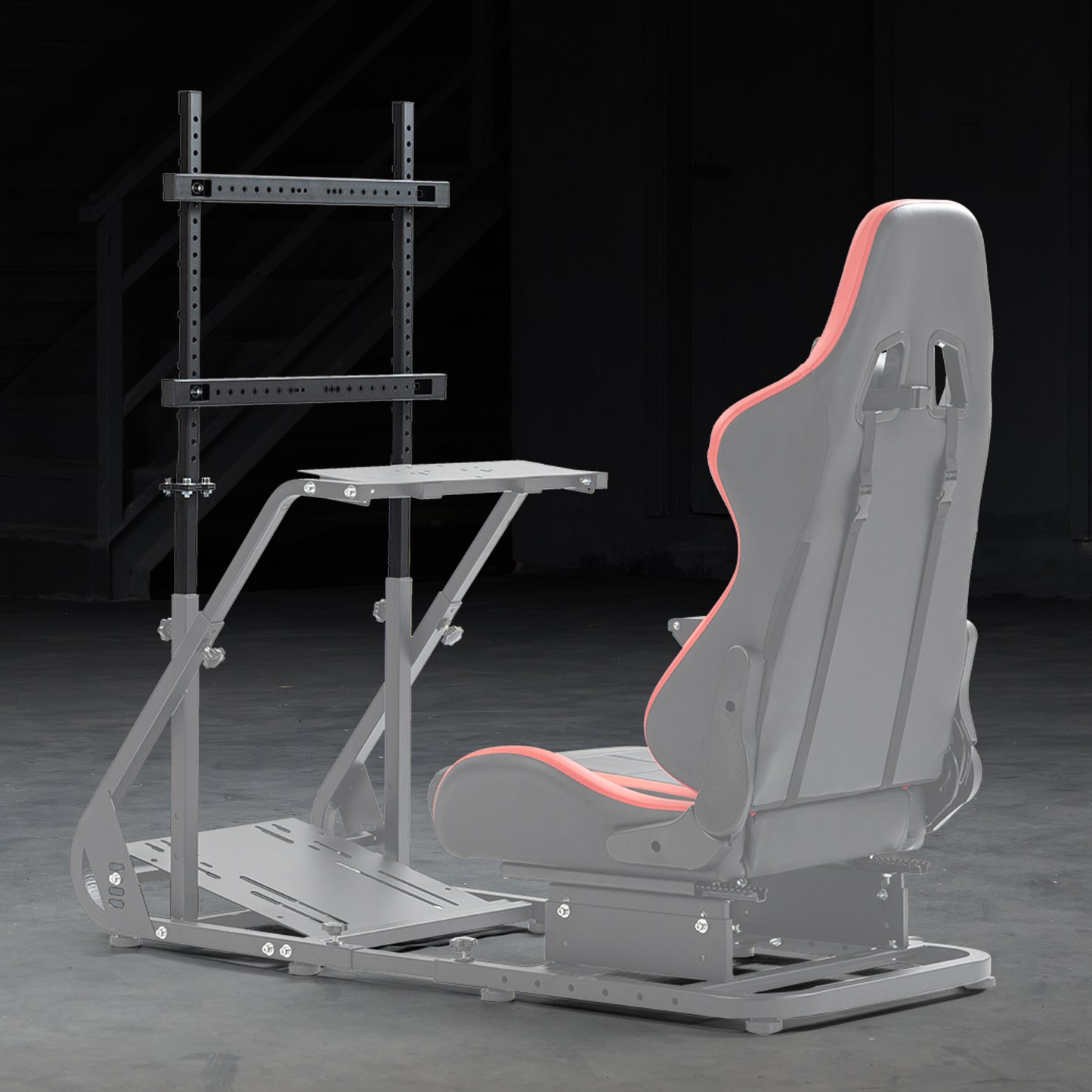 Dardoo Monitor Stand Only Fits for Racing Sim Cockpit Stand shown in the Main Picture, No Cockpit & Monitor