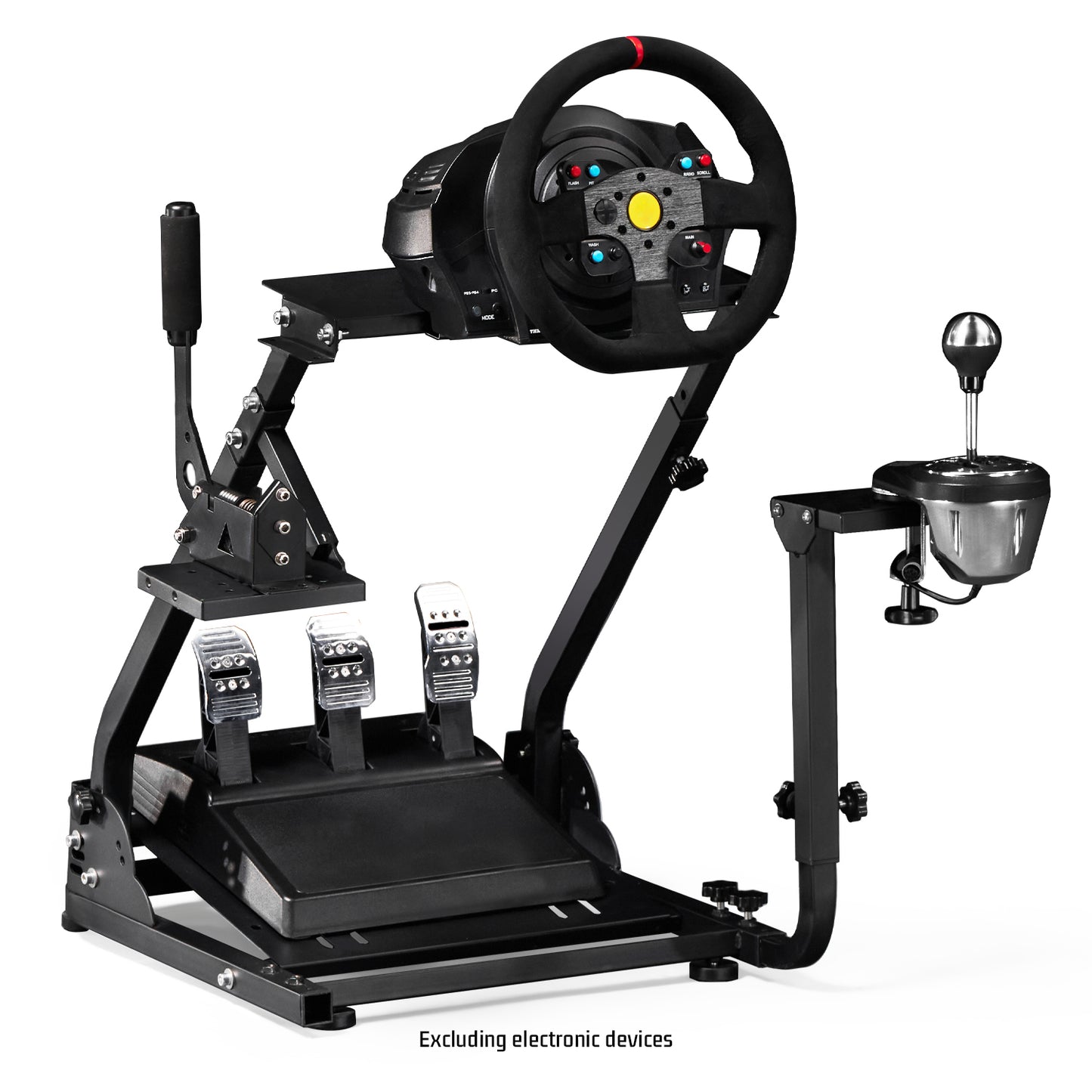 Dardoo Racing Wheel Stand Frame Foldable, Fully Adjustable, Fit for Logitech G920 G25 G27 G29 G923, Thrustmaster T80 T150 Driving Force PS4, Adjustable Sim Racing Cockpit Without Steering Wheel Shifter and Pedal