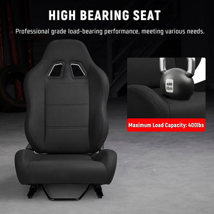 Dardoo F1 Racing Wheel Stand Cockpit with Seat, Rugged Profile 40 x 80 mm Wheel Cage Fit for Logitech G923, for Thrustmaster Sim Racing Mount without Steering Wheel, Pedal, Handbrake