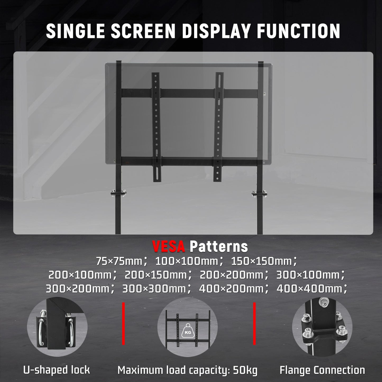 Dardoo Racing Simulator Cockpit (50mm Round Tube) with Monitor Stand L-Shaped Fit for Logitech  G29 G920 G923,for Thrustmaster,for Fanatec,Steering Wheel Stand,Not Included Wheel,Pedal and Handbrake