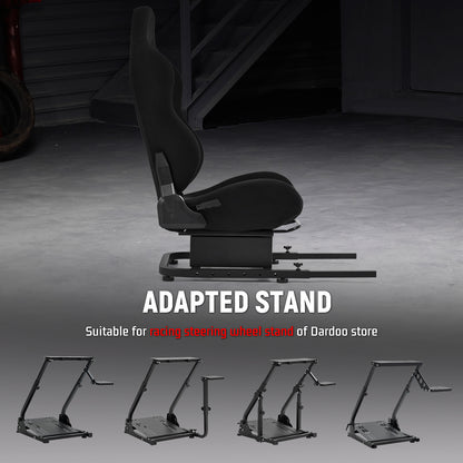 Dardoo Racing Simulator Cockpit Seat with Black Seat and Bolts Suitable Adjustable Portable Sim Gaming Frame Stand Real Driving & Flying Simulation Split Cockpit