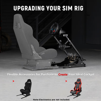 Dardoo Racing Wheel Stand Frame Foldable Fit for Logitech G920,G29,G25,G923, Thrustmaster T80 T150 TX F430, Fanatec, Adjustable Steering Wheel Platform, not Included Wheel and Pedals, Shifter