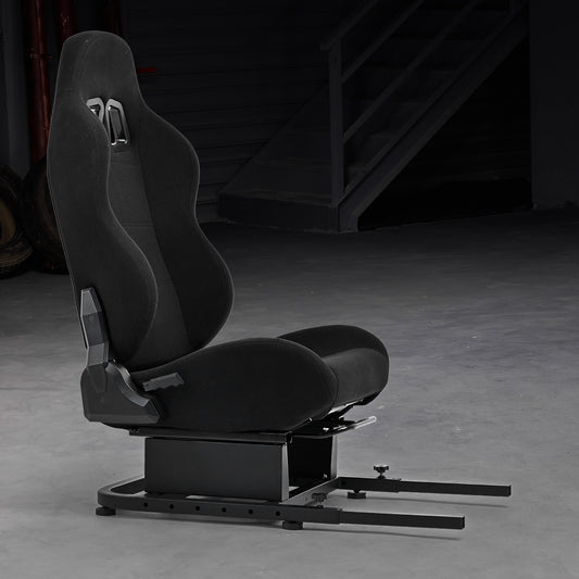 Dardoo Adjustable Rear Seat Frame with Comfortable Gaming Seat , Extended to Complete Racing Simulator Cockpit with our Steering Wheel Stand, Support DIY!