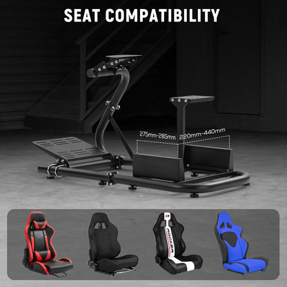 Dardoo G920 Racing Simulator Cockpit Adjustable Fits for Logitech G29 G920 G923, Thrustmaster T300RS TX, Fanatec PC PS4 Xbox, Stable Sim Racing Rig Without Wheel, Pedal and Handbrake