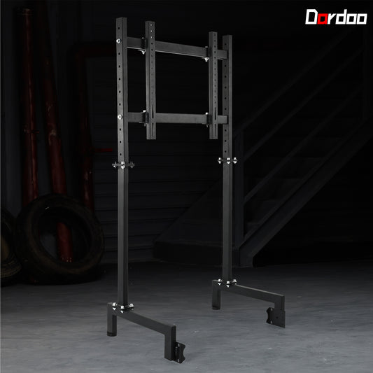 Dardoo Monitor Mount Vertical, Freestanding Monitor Mount, Fully Adjustable, with Large Screen Monitor, 24 27 19 30 Inch Monitor, Steering Wheel, Shifter, Pedals,Seat and Racing Frame Not Included