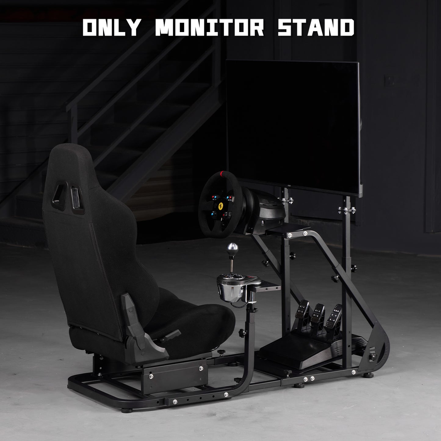 Dardoo Monitor Stand Only Fits for Racing Sim Cockpit Stand shown in the Main Picture, No Cockpit & Monitor