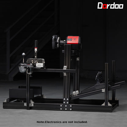 Dardoo GT/F1 Sim Racing Cockpit 4080 Aluminium Profile Racing Stand, Adjustable Seat/Steering/Pedals, Fit for Using Direct Drive Steering Wheel GPRO CSLDD T818,does not include pedals, steering wheel, or other electronic devices