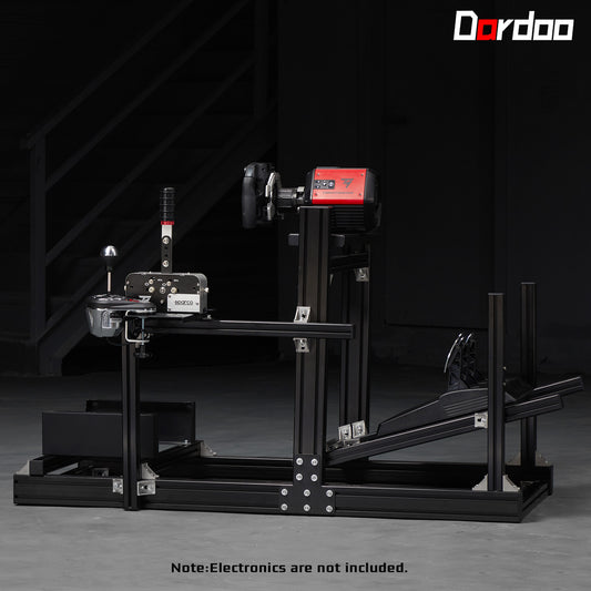 Dardoo GT/F1 Sim Racing Cockpit 4080 Aluminium Profile Racing Stand, Adjustable Seat/Steering/Pedals, Fit for Using Direct Drive Steering Wheel GPRO CSLDD T818,does not include pedals, steering wheel, or other electronic devices