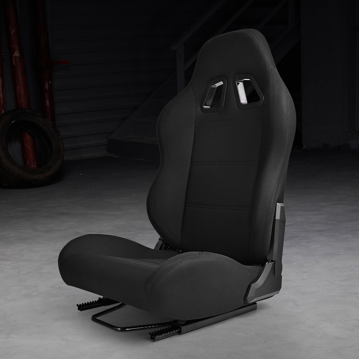 Dardoo F1 Racing Wheel Stand Cockpit with Seat, Rugged Profile 40 x 80 mm Wheel Cage Fit for Logitech G923, for Thrustmaster Sim Racing Mount without Steering Wheel, Pedal, Handbrake